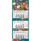 Календарь настенный трехблочный на 2022 год Цветы